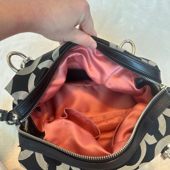 Coach Black and Grey Satchel Bag - Style 16779 - Picture 5 of 8